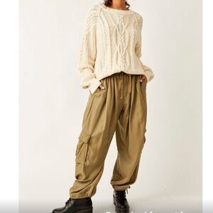 Free People Palash Solid Cargo Pants  - Size Medium